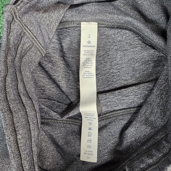 Lululemon Wunder Under Hi Rise Tight 28 Inch Leggings Heathered Black Size 2 - Picture 8 of 12
